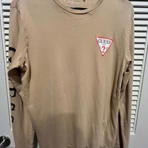 GUESS Women’s Tan Long Sleeve Shirt